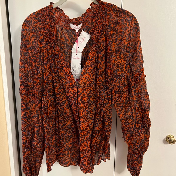 Parker Floral Blouse size L - Picture 1 of 6